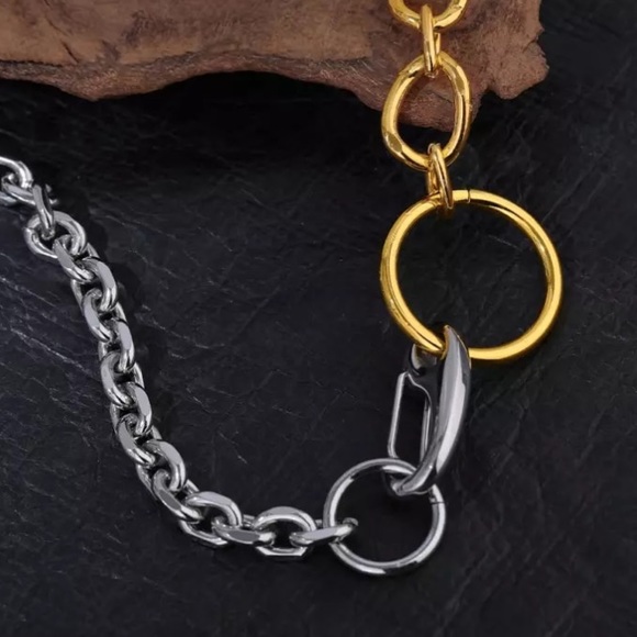 🤍Gold plated chain mix color necklace - Picture 5 of 5